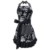 G2PLUS Vintage Floral Apron center pocket keeps towels and phone handy.