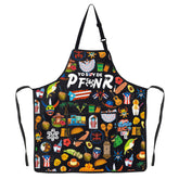 G2TUP Puerto Rico cooking apron front view, waterproof and oil-resistant for daily cooking