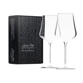 Gabriel-Glas StandArt crystal wine glasses set enhances dining with aroma clarity.
