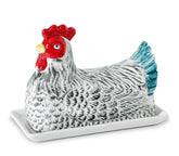 GABROC chicken butter dish with lid keeps butter fresh on the counter.
