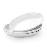 Gacoree 12-inch oval ceramic serving platter, top view, ideal for generous portions during family meals.