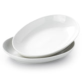 Gacoree 14-inch oval serving platter with deep rim for mess-free serving.