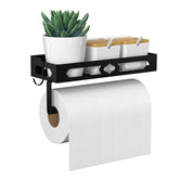 GAGUIUP paper towel holder wall mount with shelf keeps towels and essentials within reach