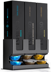 GALVANOX pod dispenser for Vertuo sleeves keeps three flavors within reach