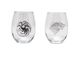 Game of Thrones Stark sigil stemless wine glass, elegant dining option