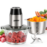 Ganiza food processor with two bowls for versatile prep
