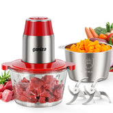 Ganiza food processor with 8-cup glass bowl for quick chopping and prep.