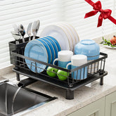 GAOKASE dish drying rack with water drainage system for tidy counters