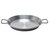 Garcima Pata Negra 34 cm paella pan front view, sturdy carbon steel heats evenly.