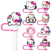 Garetheora cartoon straw covers for 10mm straw tops add fun decoration and tip protection.