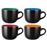 GBhome Jumbo Soup Mug 24oz with matte-black outside for a comfortable grip.
