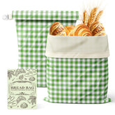 GCTGCT large beeswax bread bags show 13x17 size, designed to keep sourdough moist and fresh