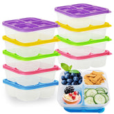 Gddochn bento box 4-compartment set with clear lids keeps meals organized on the go