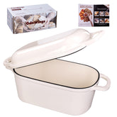 GdnWings Dutch oven with oval lid for even browning and crust development