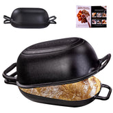 GdnWings oval Dutch oven front view shows even heat for crusty bread.