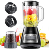 GDOR blender with 52oz glass jar for large batches and family shakes
