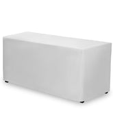 Gee Di Moda fitted tablecloth on a 6-foot table for a clean, elegant setup