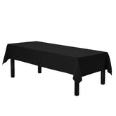 Gee Di Moda tablecloth 60x102 inches, black with hemmed edges for a tidy, formal look.