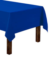 Gee Di Moda rectangle tablecloth in royal blue, 60x84, for 5-foot tables with a durable finish