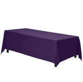Gee Di Moda rectangle tablecloth on table with elegant drop for 6-8 ft tables
