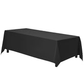 Gee Di Moda rectangle tablecloth in black for 90 x 132 inch tables with 30-inch drop.