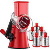 Geedel rotary cheese grater base suction in action for stable shredding