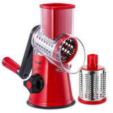Geedel Rotary Cheese Grater base shown for smooth shredding.