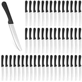 Geelin 50-piece round-tip steak knives for safe, precise slicing
