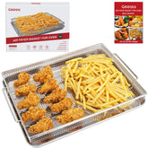Geesta crisper basket with 360-degree airflow for even browning.