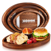 Geetery football tray 13-inch on table ready for snacks and display at game day gatherings.