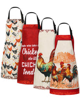 Geetery rooster-print apron pack for stylish cooking and baking