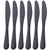 GoGeiLi matte black dinner knife with 9.4-inch blade for everyday dining.