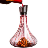 Gem Tour Golden Waterfall decanter pour highlighting dramatic streams for guests