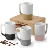 Gencywe large 16 oz mug set of four for generous coffee servings
