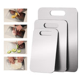 Generic 3-piece stainless steel cutting board set large 15x11 for raw meats and produce