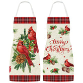 Generic Christmas Cardinal Apron front view with festive design to brighten cooking sessions.