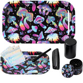Generic Little Hippie trippy mushroom aluminum tray set for organized spaces.