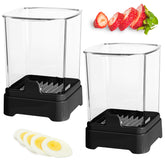 GENGCANG fruit slicer cup slices strawberries quickly for meal prep.