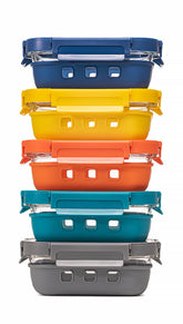 GENICOOK glass lids closeup for airtight storage and easy access