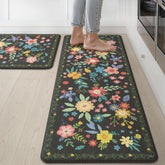 GENIMO kitchen mats two-pack cushioned for comfortable standing during cooking.