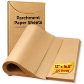 GENLGE parchment sheets 12x16.5 inches precut for easy, non-stick baking.