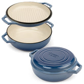 Gennua Kitchen braiser pan with lid delivers even heat and smooth cooking.