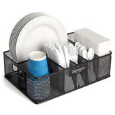 Gennua Kitchen paper plate organizer front view for easy access