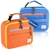 Genteen 2-pack lunch bag front view with double zipper for easy daily use.