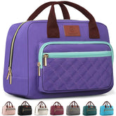 Genteen lunch bag front pocket for utensils and essentials.