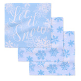 Geometry Holiday dish cloths snow frostin set demonstrating quick-dry performance