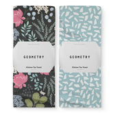 GEOMETRY kitchen tea towels with petal pattern dry quickly and protect surfaces.