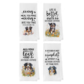 Geqtt Australian Shepherd dish towels set, 16x24 inches, quick-drying and highly absorbent