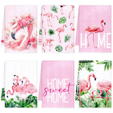 Geyoga flamingo kitchen towels pink for soft, absorbent dish drying