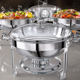GGIU chafing dish set with lids offers buffet-ready elegance.
